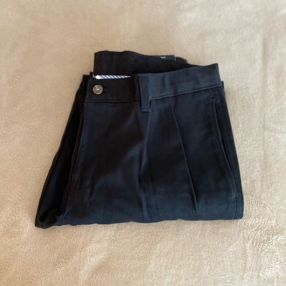 Chaps Boys Pleated Front Black School Pants - Size 16 Husky - Picture 13 of 13